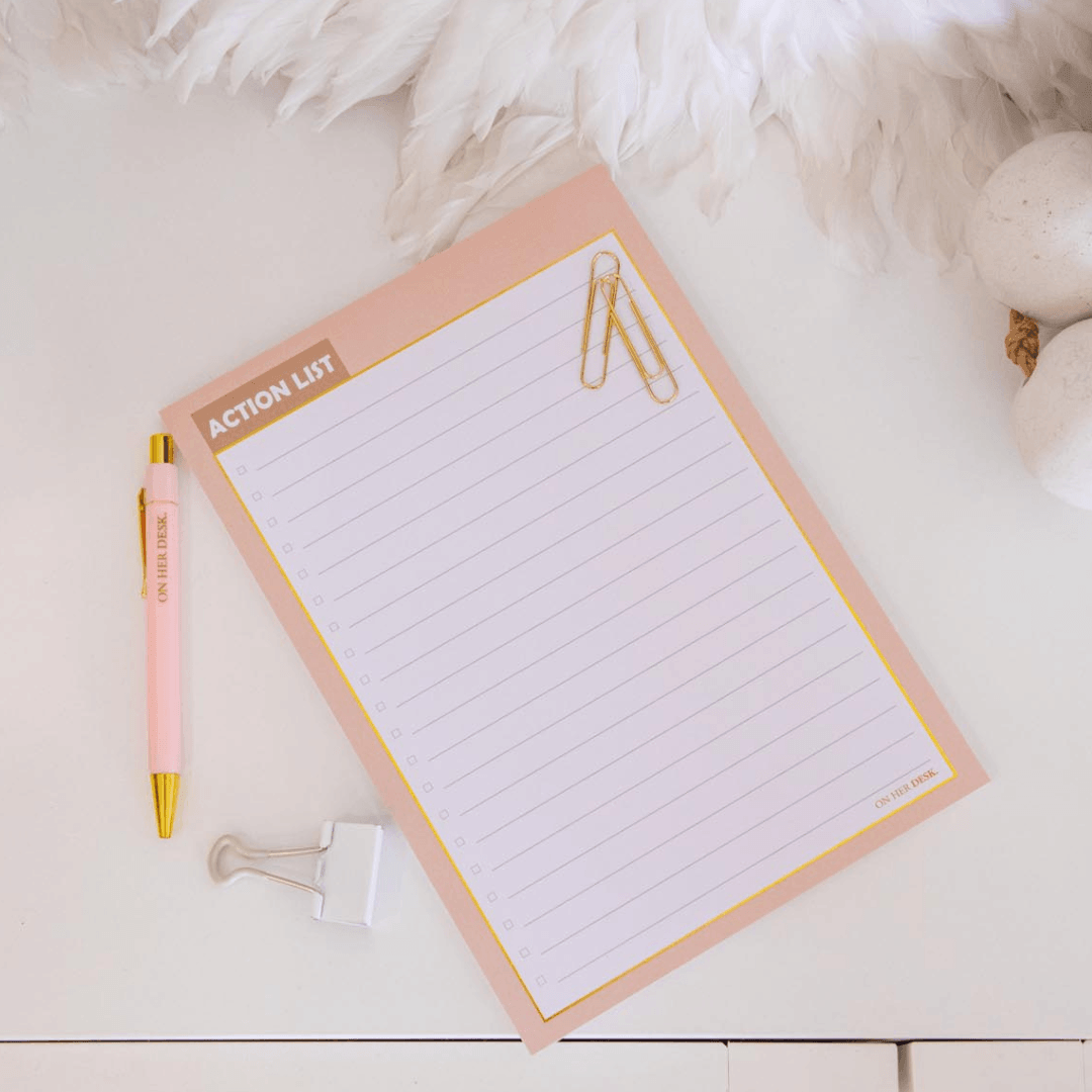 B5 Action List Notepad - Latte
