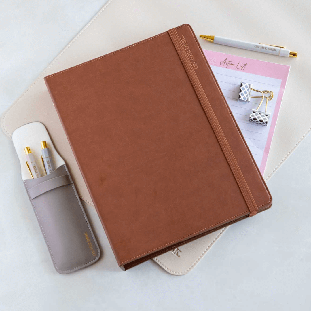B5 Binder Notebook (with tab dividers) - Chocolate Brown