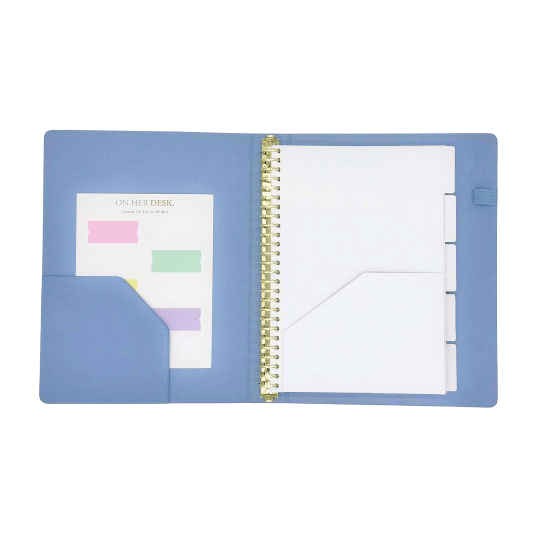 B5 Binder Notebook (with tab dividers) - Denim Blue