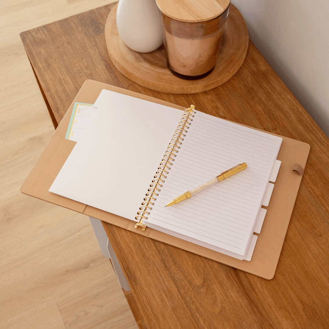 B5 Binder Notebook (with tab dividers) - Latte
