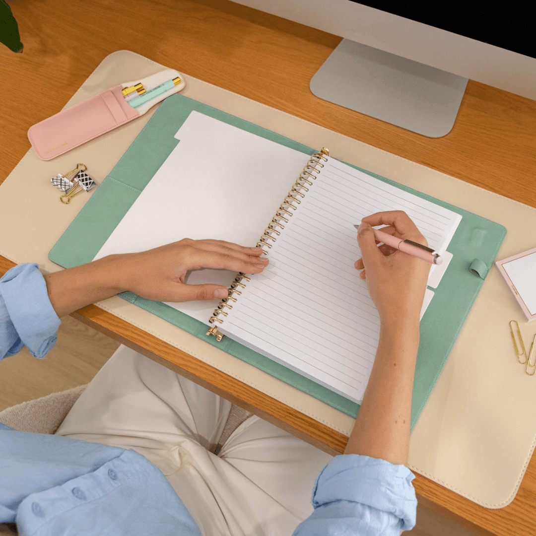 B5 Binder Notebook (with tab dividers) - Mint Green
