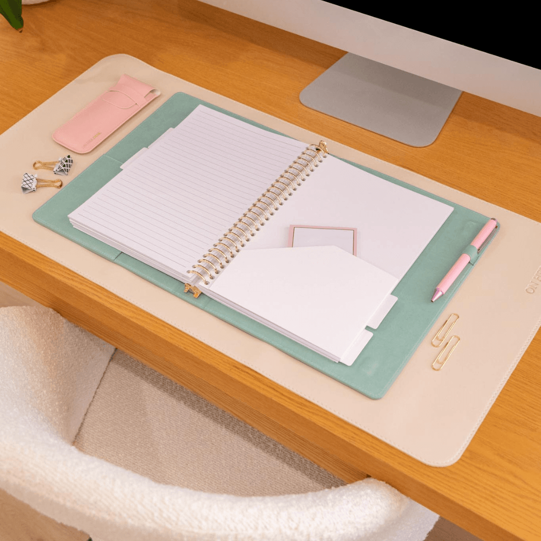 B5 Binder Notebook (with tab dividers) - Mint Green