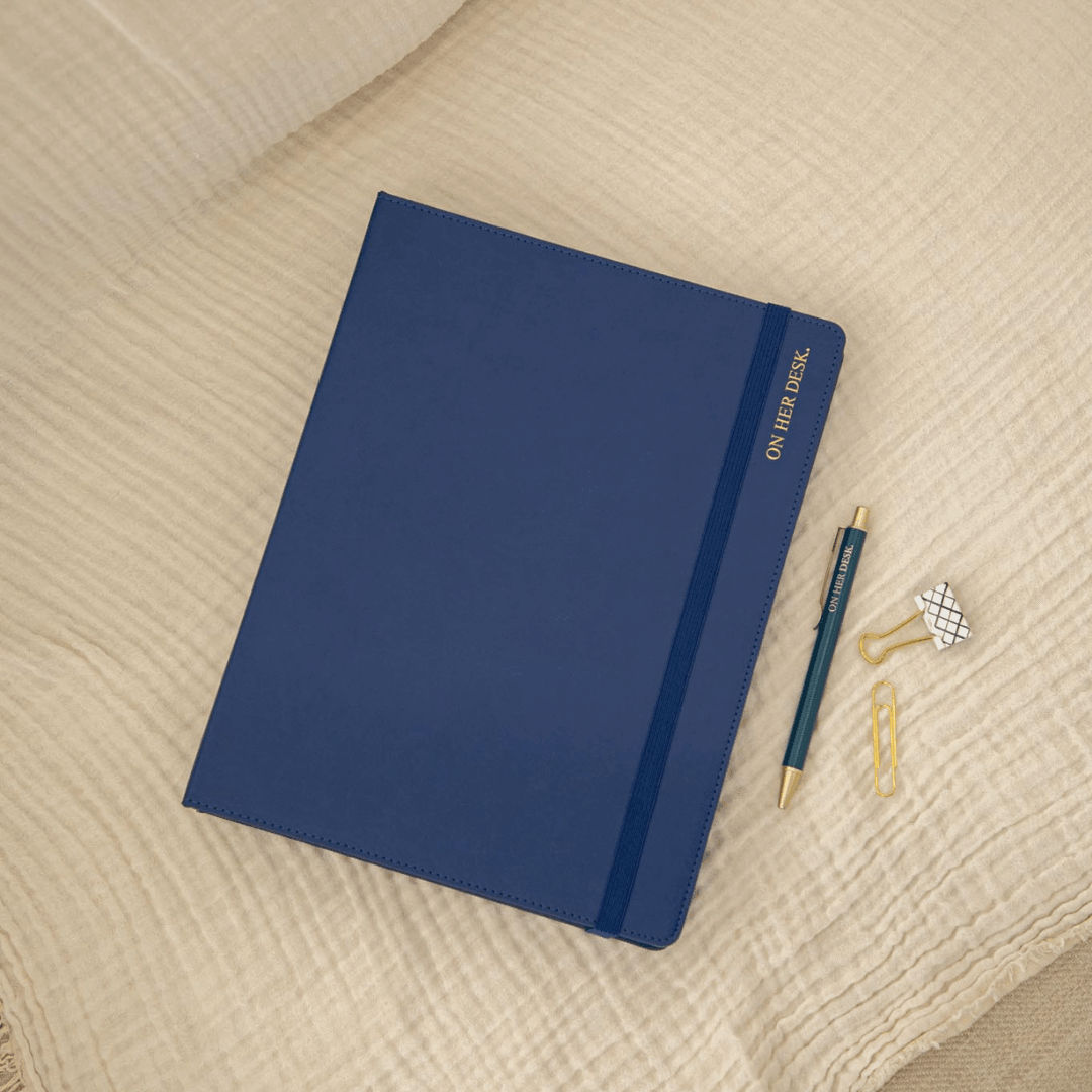 B5 Binder Notebook (with tab dividers) - Navy Blue