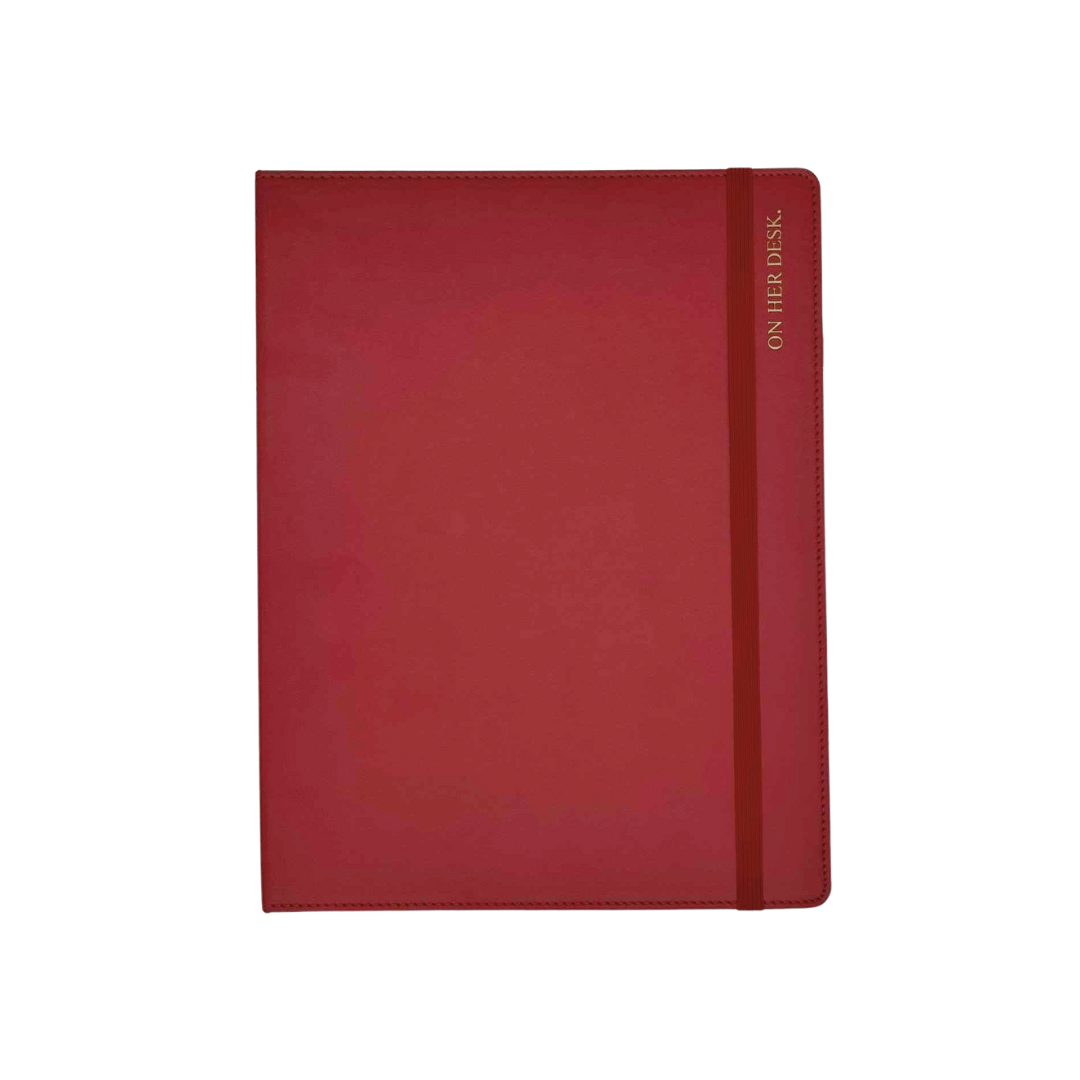 B5 Binder Notebook (with tab dividers) - Wine Red