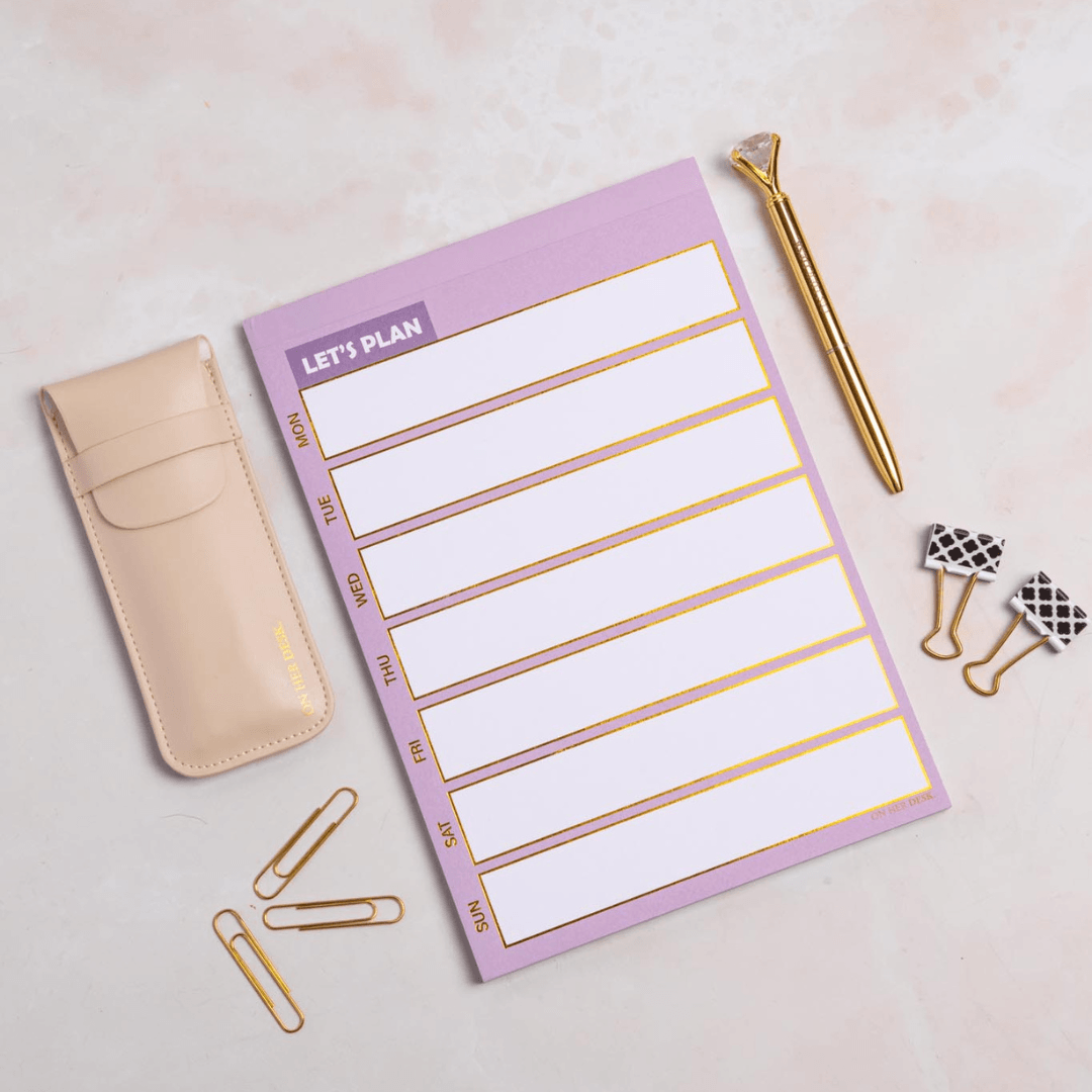 B5 Weekly Planner Notepad - Lilac (perforated)