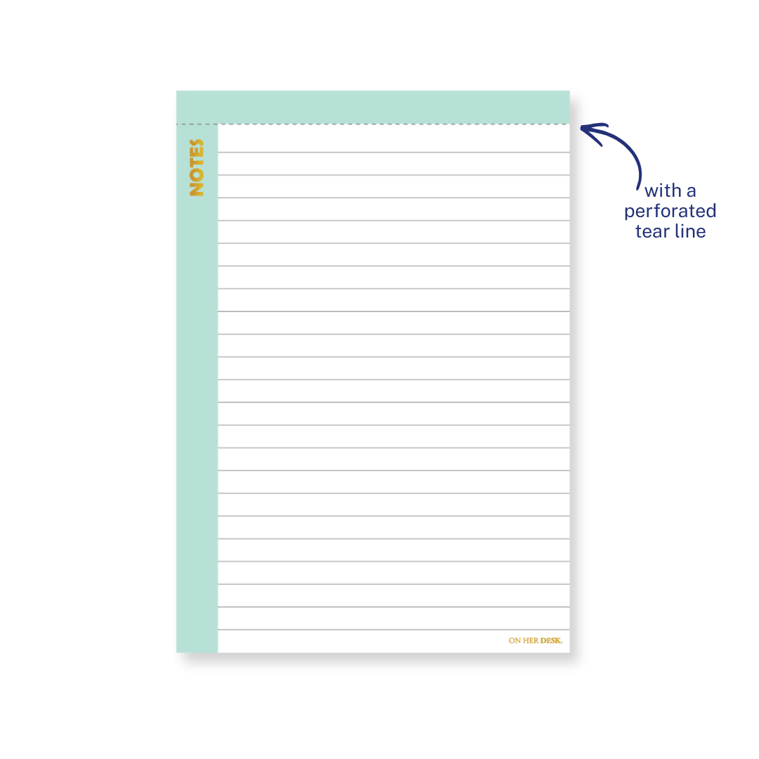 B5 Scribble Notes Notepad - Mint Green (perforated)