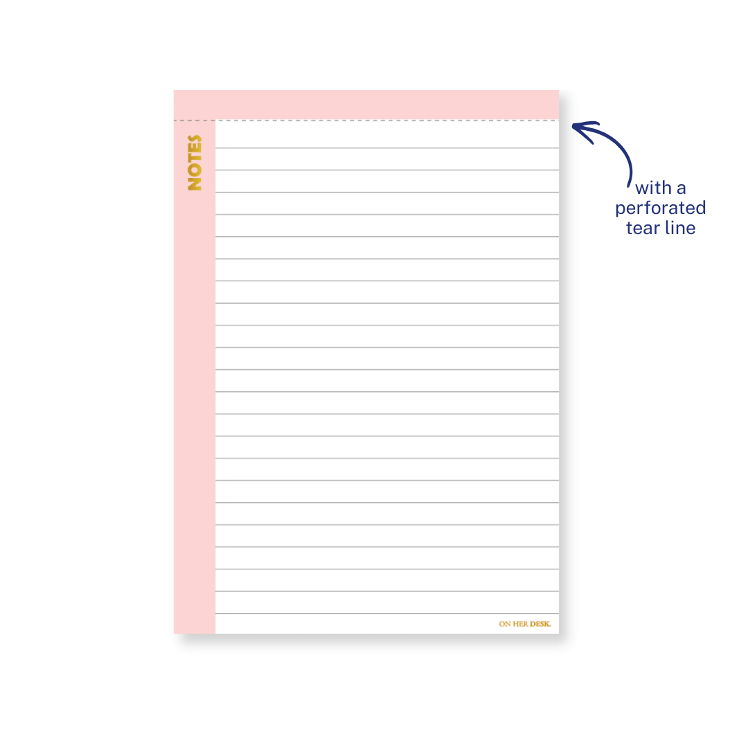 B5 Scribble Notes Notepad - Pink (perforated)