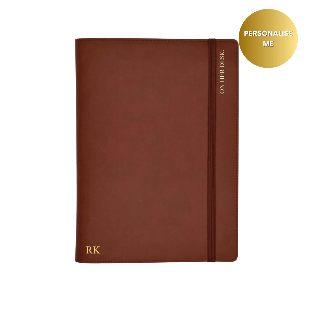 B5 Refillable Notepad Organiser - Chocolate Brown