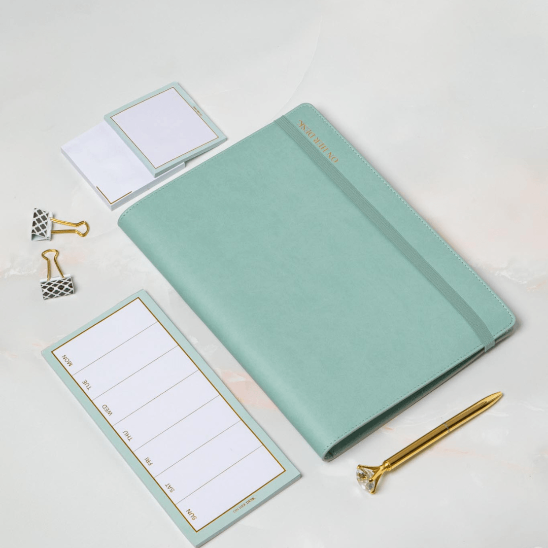 B5 Refillable Notepad Organiser - Mint Green