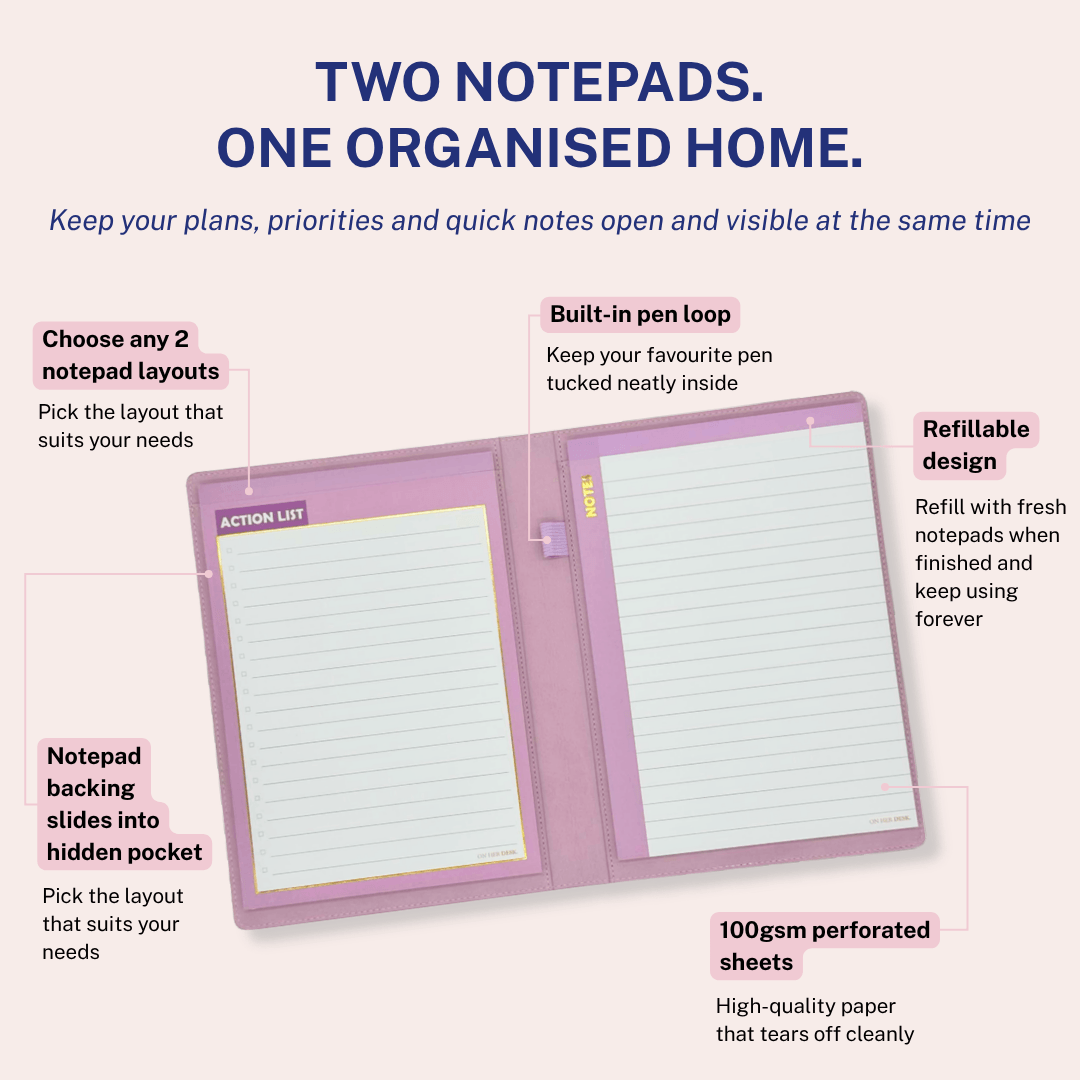 B5 Refillable Notepad Organiser - Mint Green