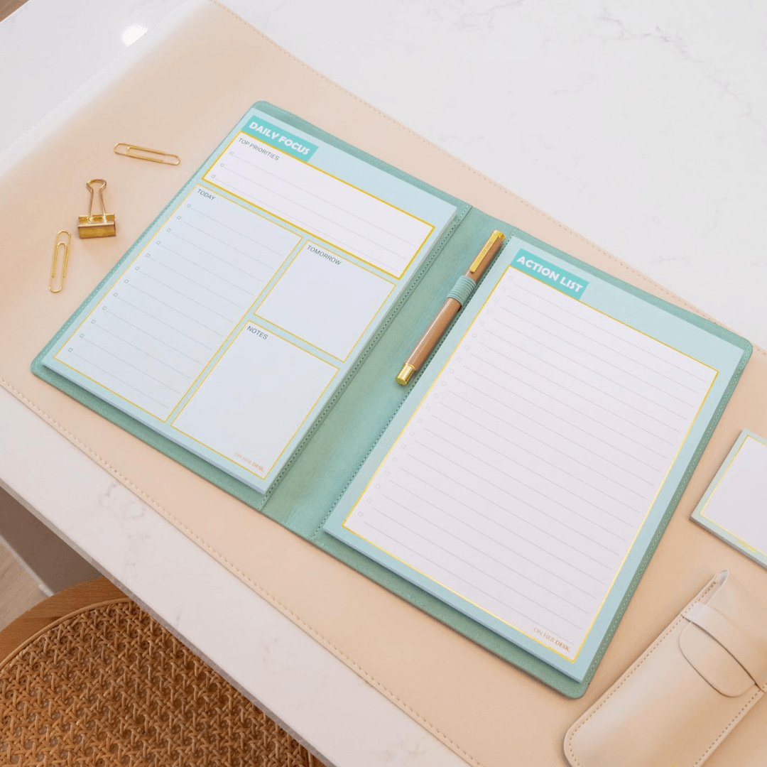 B5 Refillable Notepad Organiser - Mint Green