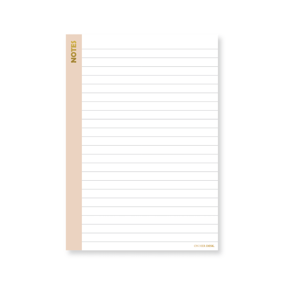 B5 Scribble Notes Notepad - Latte