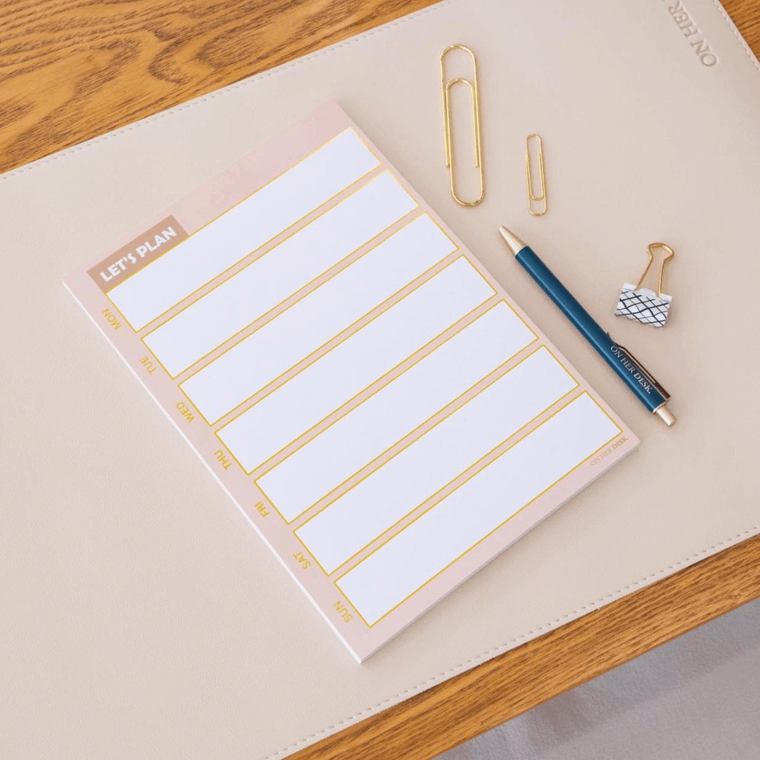 B5 Weekly Planner Notepad - Latte