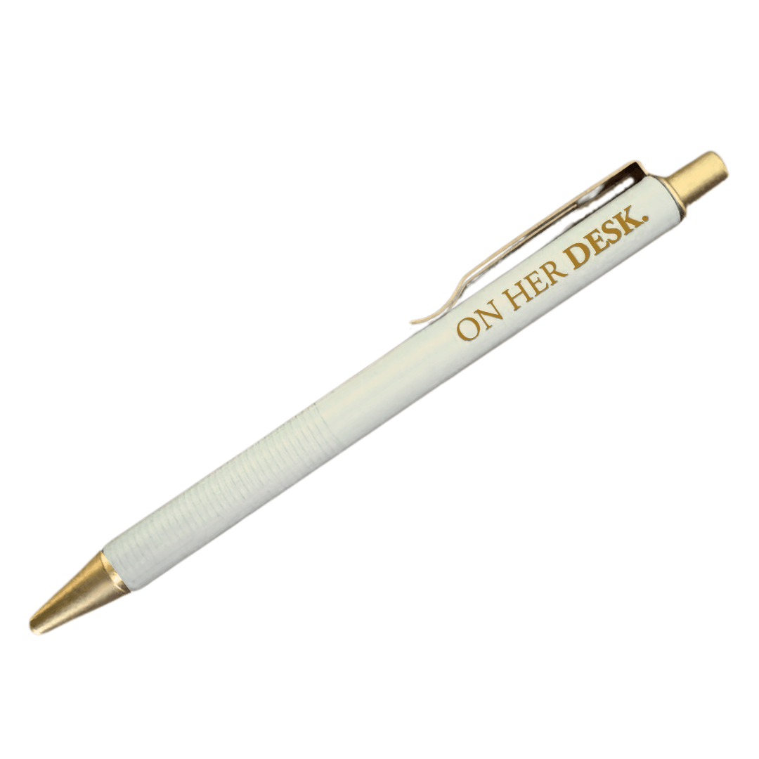 Ballpoint Pen | White & Gold