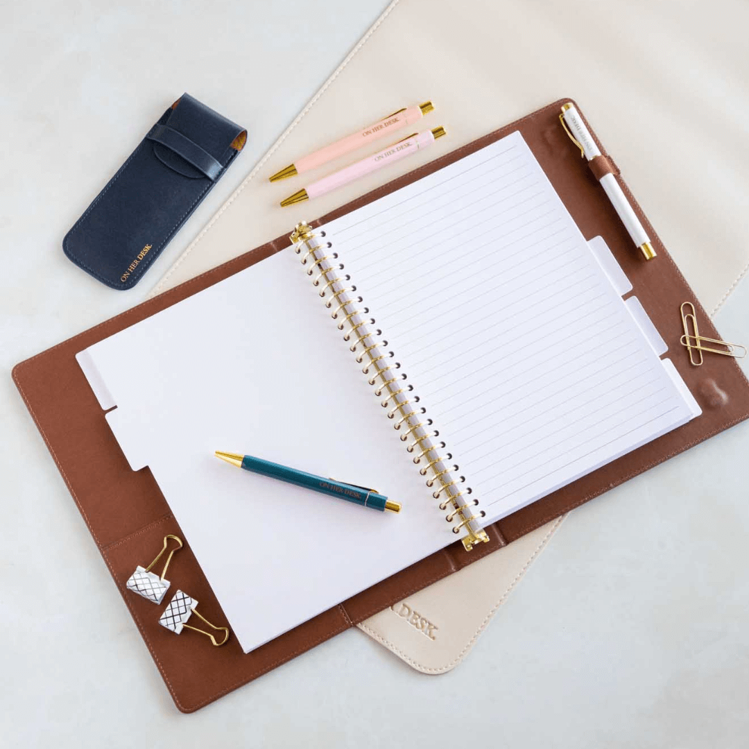 B5 Binder Notebook (with tab dividers) - Chocolate Brown