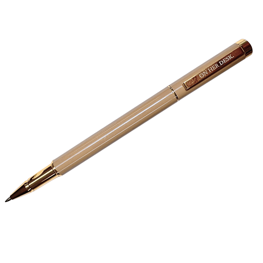 Capped Gel Pen - Coffee