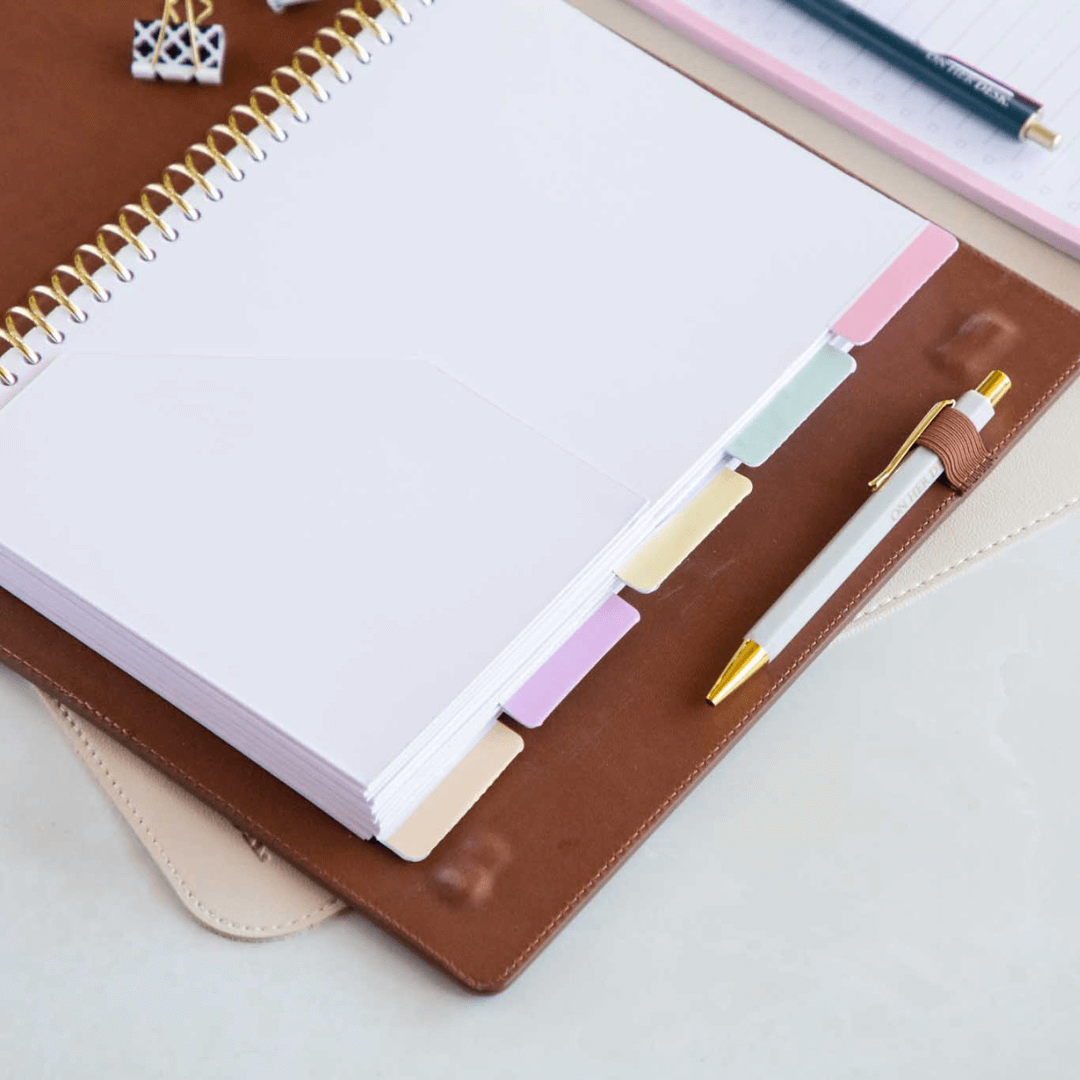 B5 Binder Notebook (with tab dividers) - Chocolate Brown