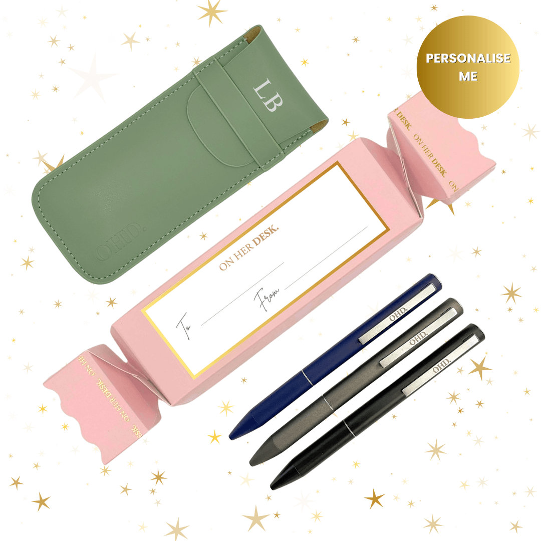 Personalised Trilogy Pen Set Christmas Gift - Sage Green