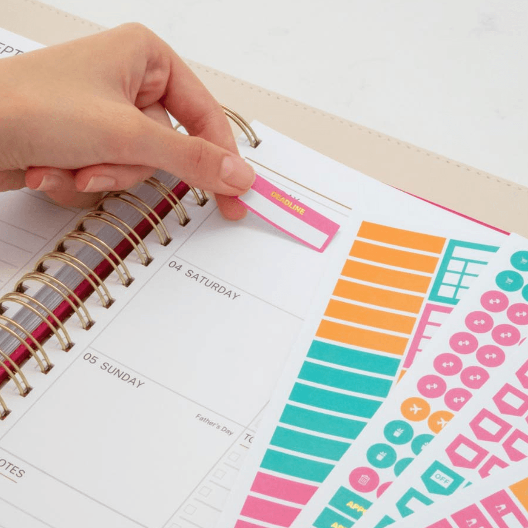 Functional Gold Foil Planner Sticker Set - Bright