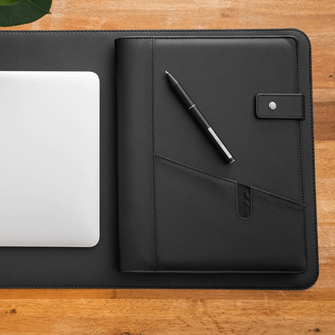 Men's A4 Covered Notebook - Midnight Black