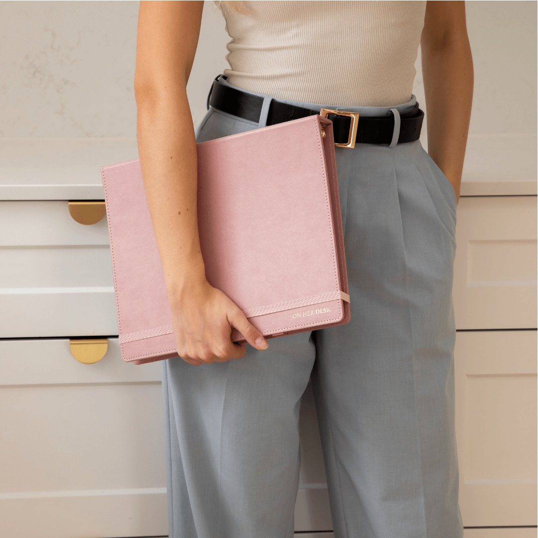 A4 Binder Notebook (with tab dividers) - Mauve