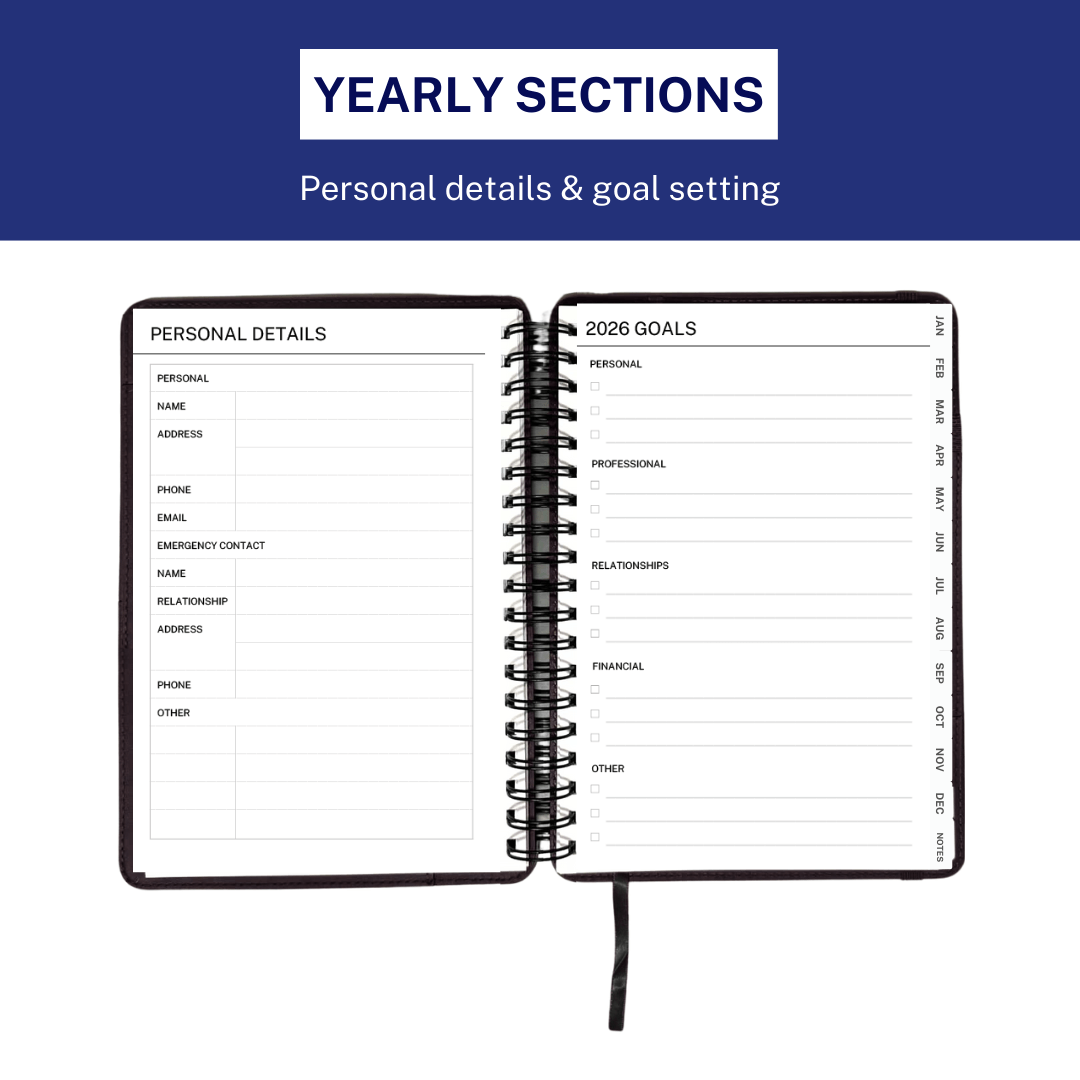 Men's 2026 Planner - Navy Blue