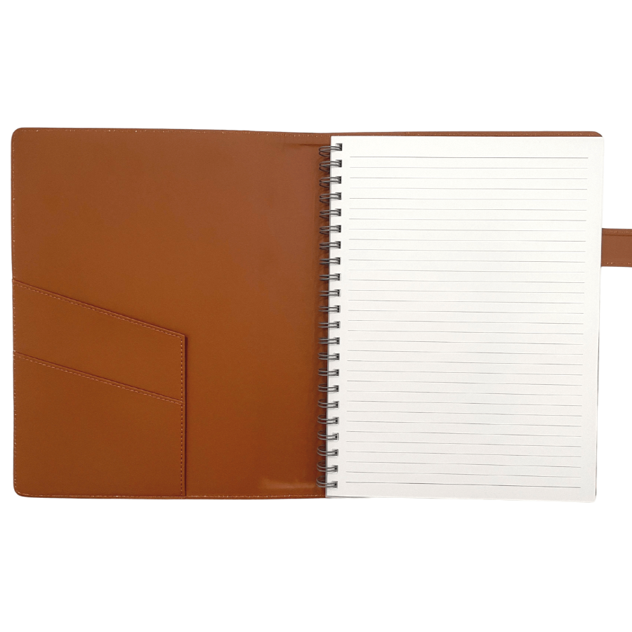 Men's A4 Covered Notebook - Walnut Brown