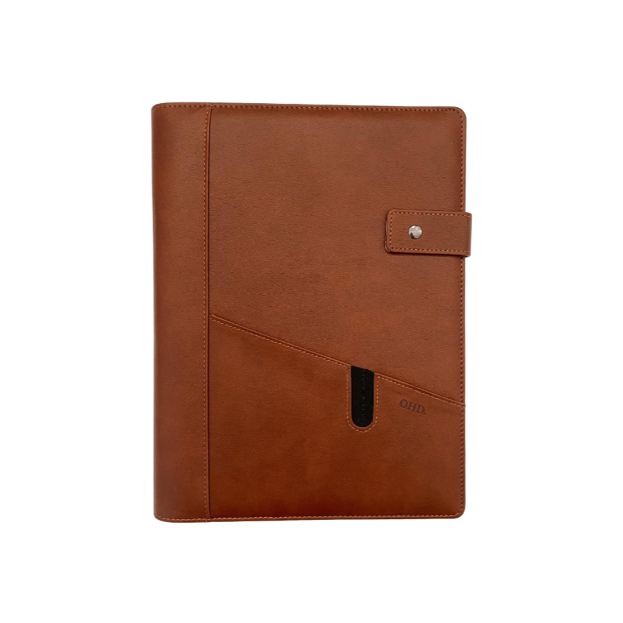 Men's A4 Covered Notebook - Walnut Brown