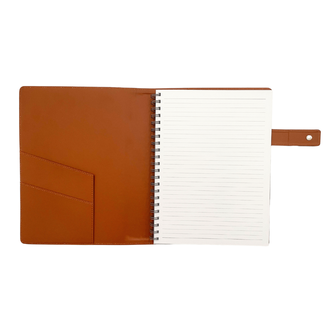 Men's A4 Covered Notebook - Midnight Black