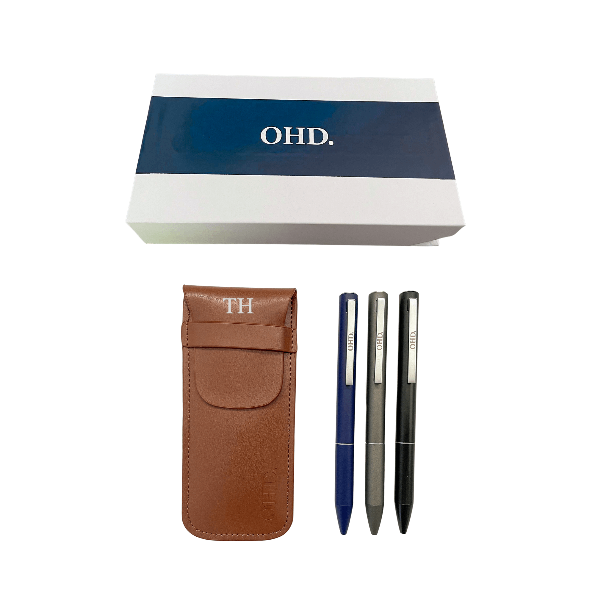 Men's Stationery Gift Set - Walnut Brown