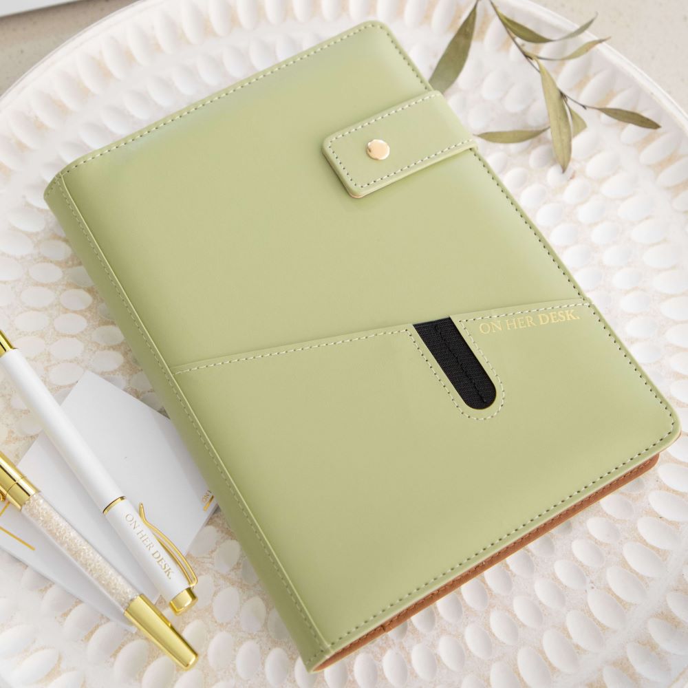 A5 Covered Notebook - Olive Green