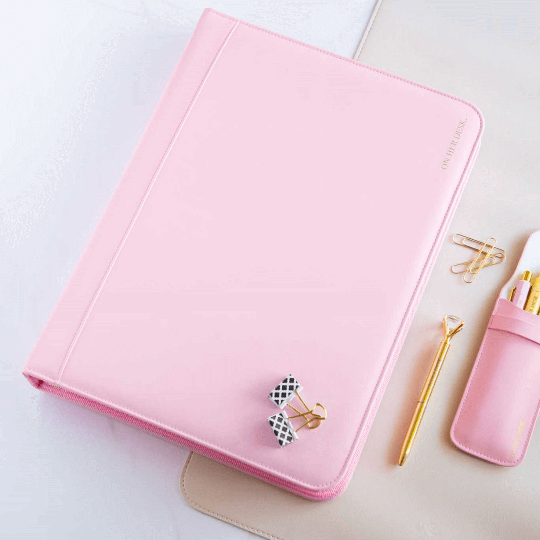 A4 Compendium Folder - Pastel Pink