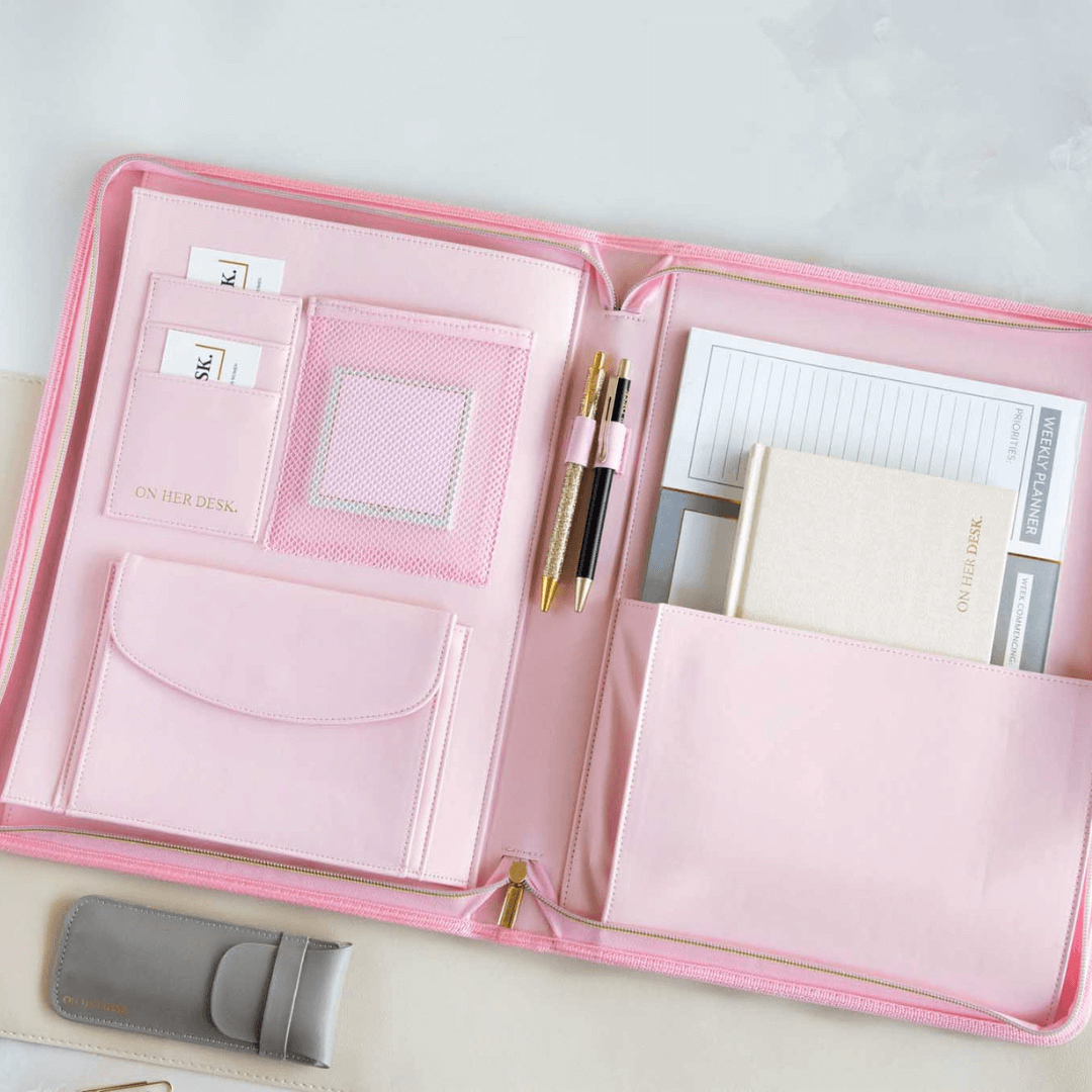 A4 Compendium Folder - Pastel Pink