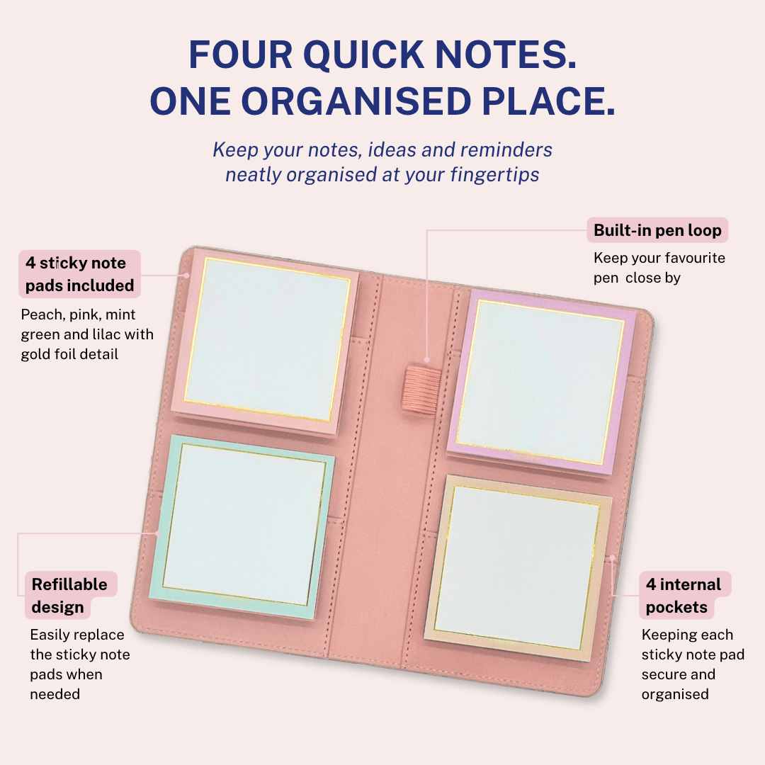 Refillable Sticky Note Organiser - Mint Green