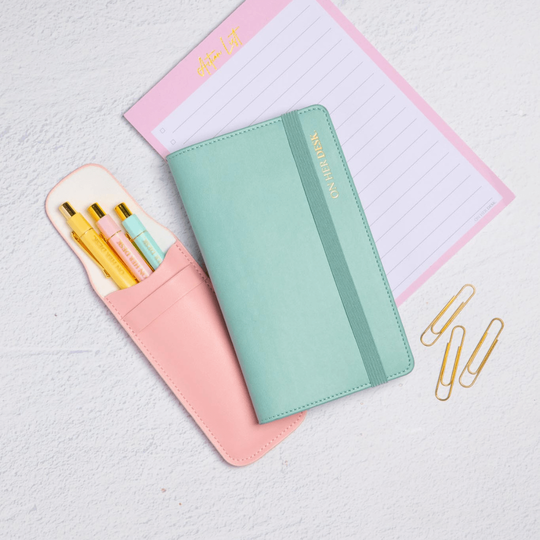 Refillable Sticky Note Organiser - Mint Green