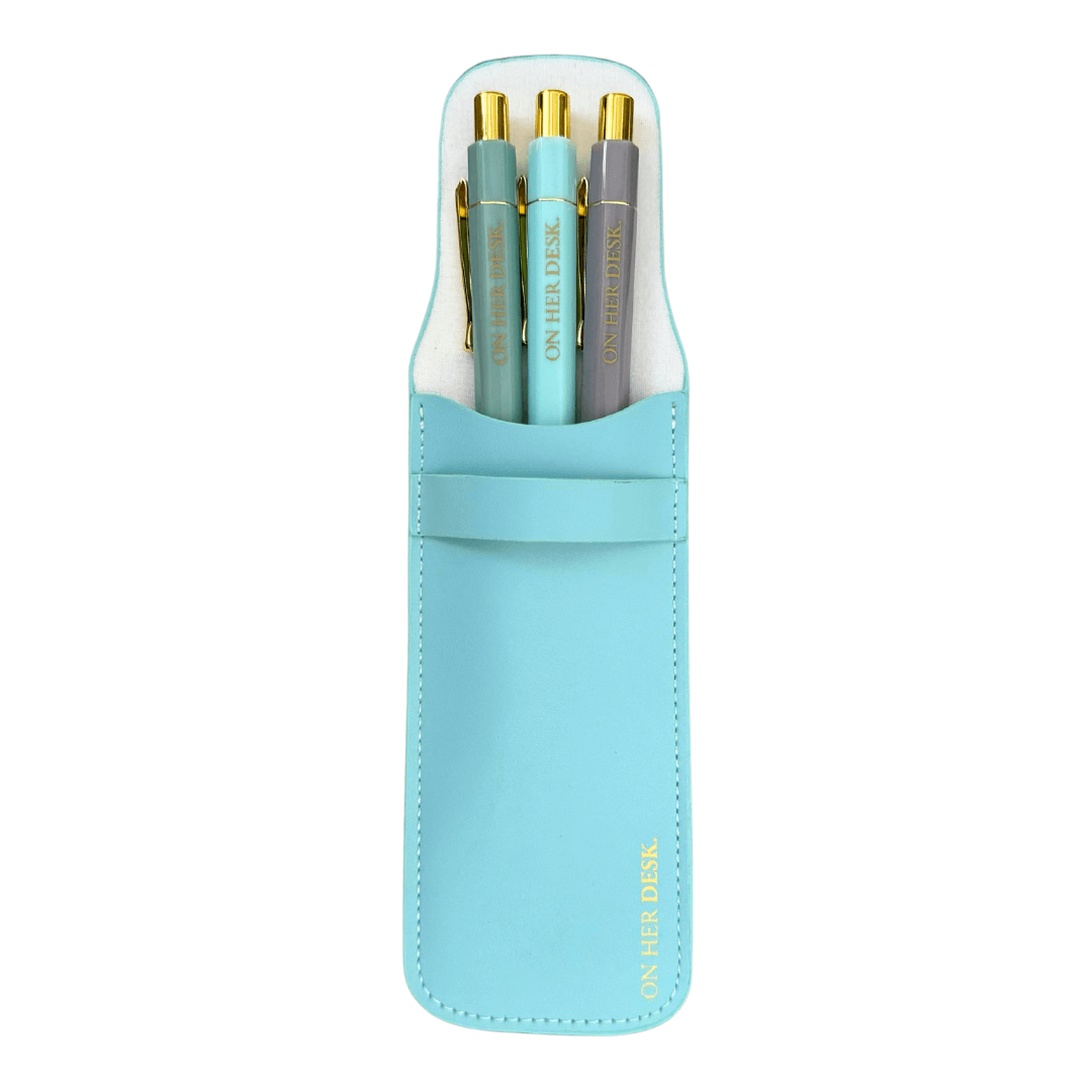 Trilogy Pen Set - Aqua Blue