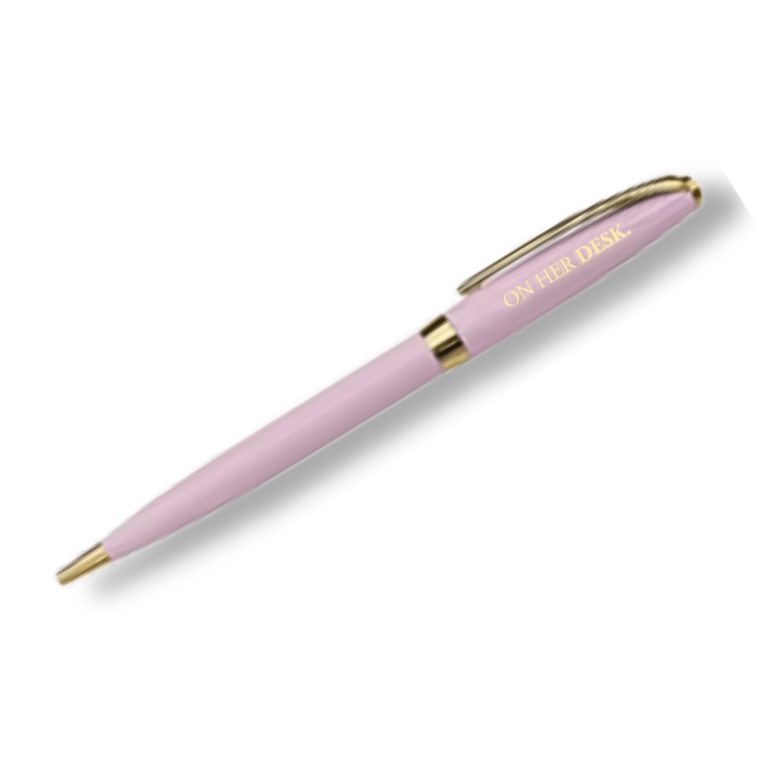 Twist Metal Ballpoint Pen - Lilac & Gold