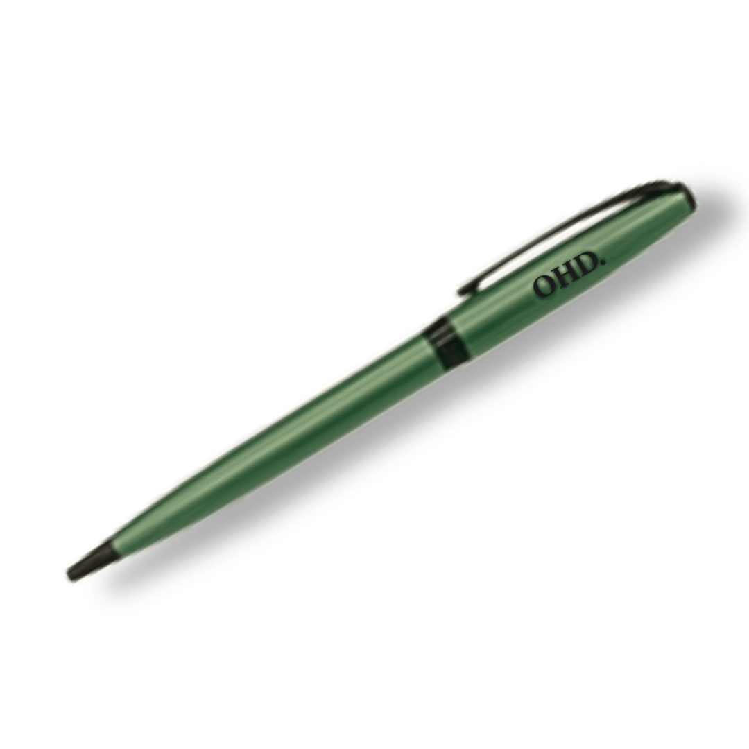 Twist Metal Ballpoint Pen - Sage Green & Black