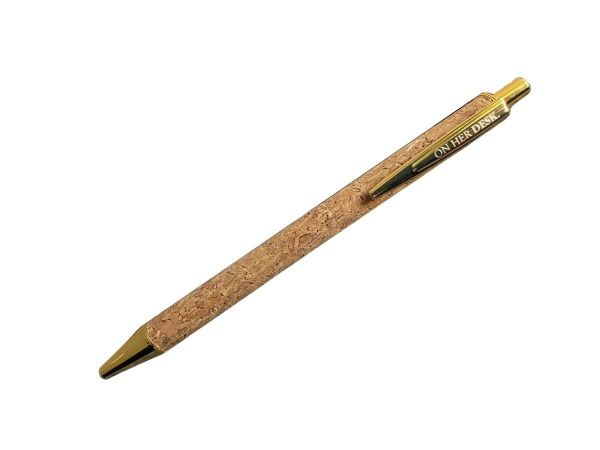 gold cork ballpoint pen