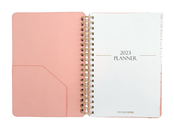 2023 planner pink inside pocket