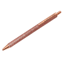 rose gold glitter ballpoint pen