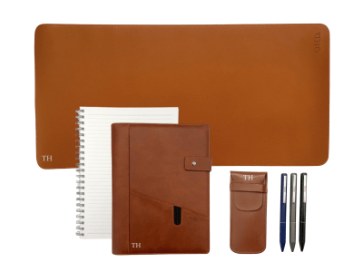 Men's signature office accessories bundle in brown