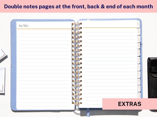 2024 planner inside layout extra notes pages