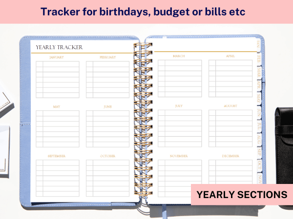 2024 planner yearly tracker inside layout